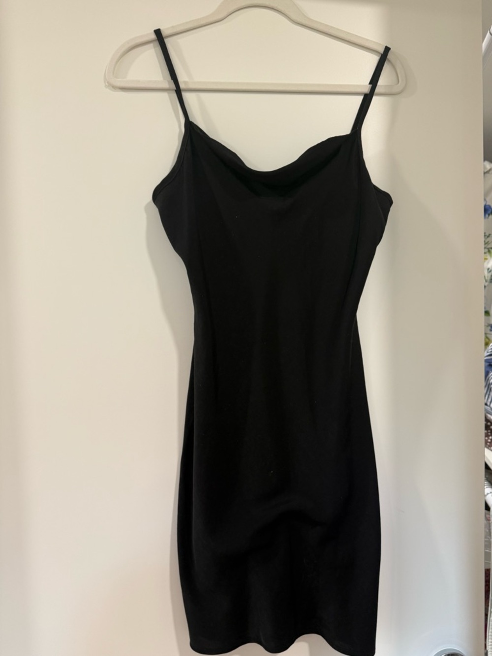 Le Lis Black Cowl Neck Mini Slip Dress